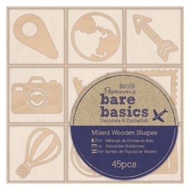 Wooden Shapes (45pcs) - Bare Basics - Travelling