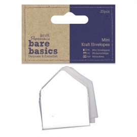 Mini Kraft Envelopes (20pcs) - Bare Basics - White