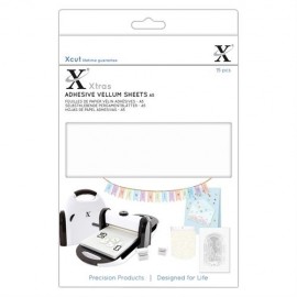 Xcut Xtras' A5 Adhesive Vellum Sheets (15pcs) - White