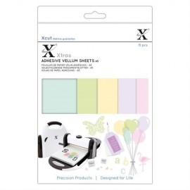Xcut Xtras' A5 Adheive Vellum Sheets (15pcs) - Coloured