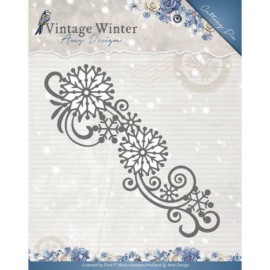 Die - Amy Design - Vintage Winter - Snowflake Swirl Border