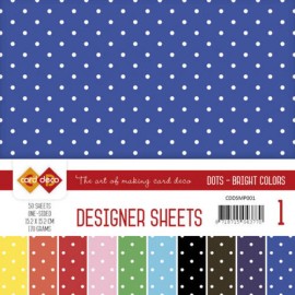 Dots Bright Colors Mega Pack 1 Designer Sheets by Card Deco