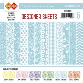 Light Blue Spring Edition Designer Sheets 6 by Card Deco 