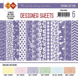 Violet Spring Edition Designer Sheets 6 by Card Deco
