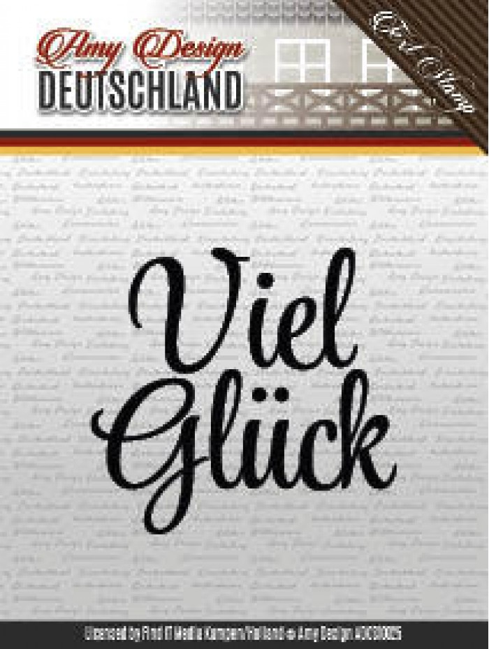 Viel Glück - Deutschland - Text Clear Stamp - Amy Design