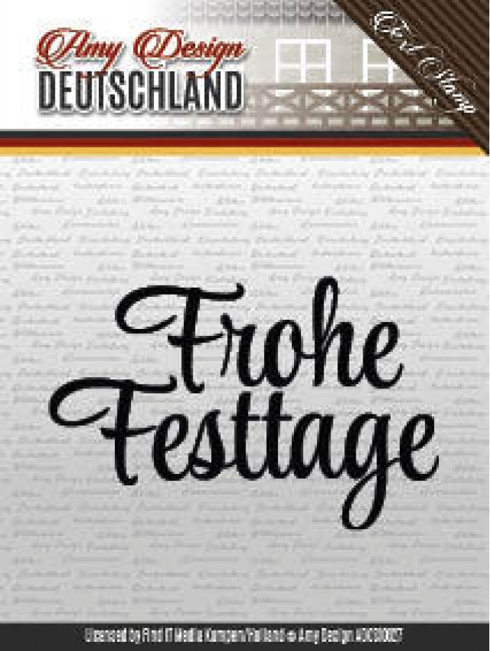 Frohe Festtage - Deutschland - Text Clear Stamp - Amy Design