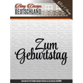  Zum Geburtstag - Deutschland - Text Clear Stamp - Amy Design