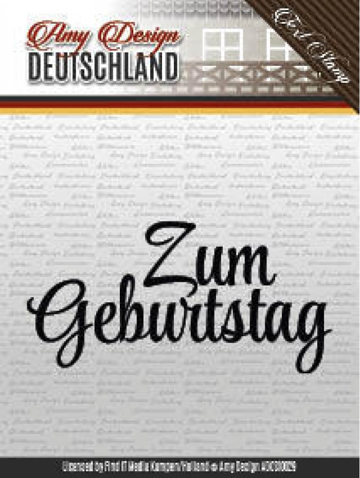  Zum Geburtstag - Deutschland - Text Clear Stamp - Amy Design