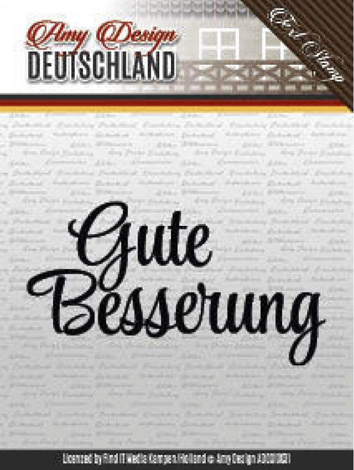 Gute Besserung - Deutschland - Text Clear Stamp - Amy Design