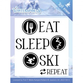 Wintersports - Text Clear Stamp - Jeanine's Art