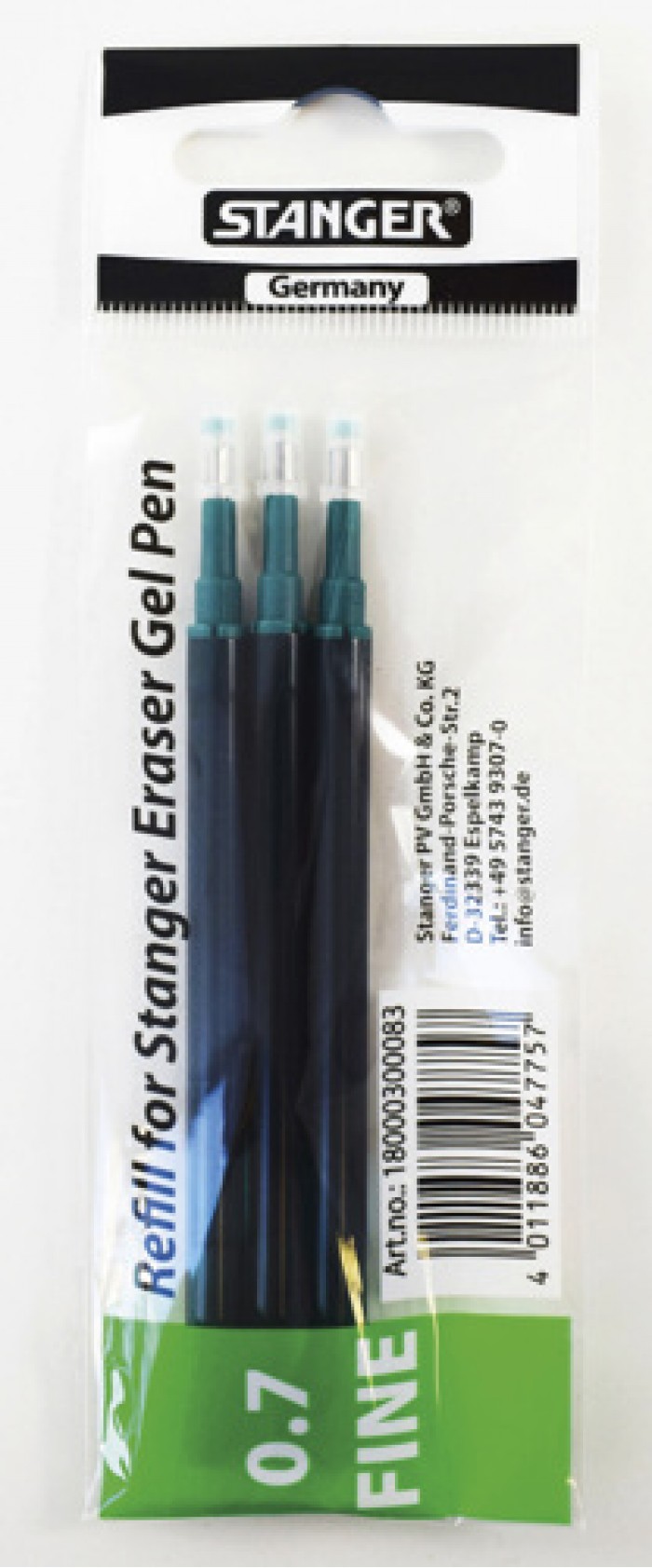 Eraser Gel pen refill 0,7 groen