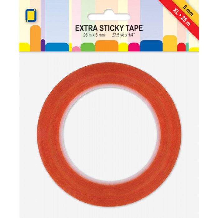 Extra sticky tape XL 25m x 6mm inner box 