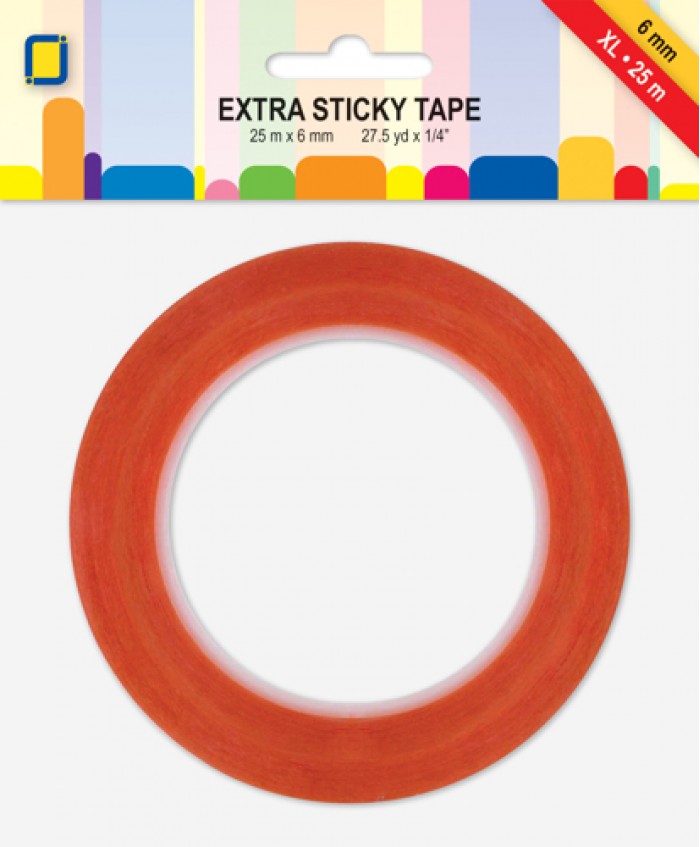 Extra sticky tape XL 25m x 6mm inner box