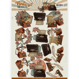 Vintage Communications - Vintage Objects 3D-Knipvel Yvonne Creations