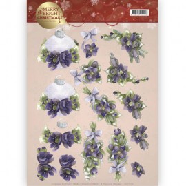 Bouquets in Purple Merry and Bright 3D-Knipvel Precious Marieke