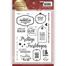 Nederlands - Merry and Bright Christmas - Clear Stamp - Precious Marieke