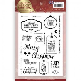 Engels - Merry and Bright Christmas - Clear Stamp - Precious Marieke