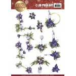 Amaryllis in Purple Merry and Bright Christmas 3D-Uitdrukvel Push-Out Precious Marieke