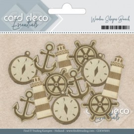 Beach Wooden Shapes by Card Deco Essentials
