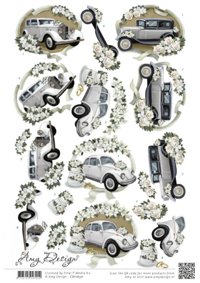 Wedding Cars 3D-Knipvel Amy Design