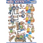 Hanging Out Big Guys 3D-Knipvel Yvonne Creations