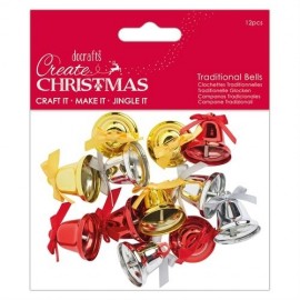 Traditional Bells (12pcs) - Create Christmas