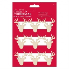 Stag Silhouette Pegs (9pcs) - Create Christmas