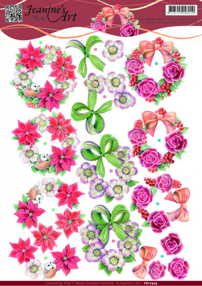 Wreaths 3D-Knipvel Jeanine`s Art