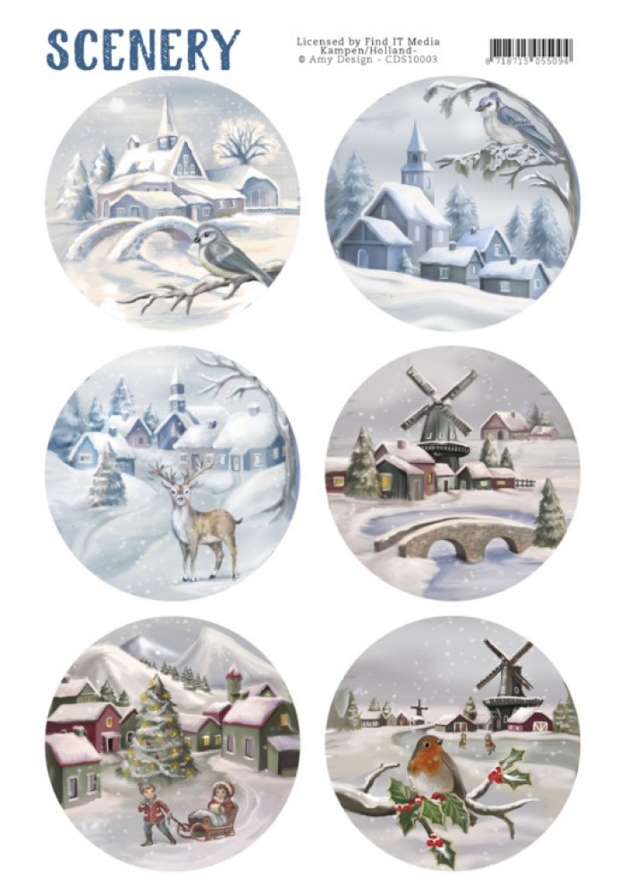 Snow Villages - Push Out Scenery Die Cut Topper 