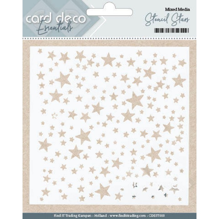 Card Deco Essentials Stencil Stars 