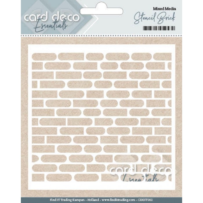 Card Deco Essentials Stencil Brick 