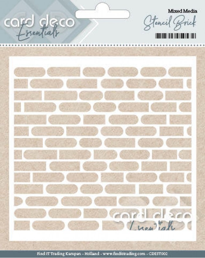 Card Deco Essentials Stencil Brick