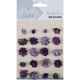 Purple Mini Paper Flowers by Card Deco
