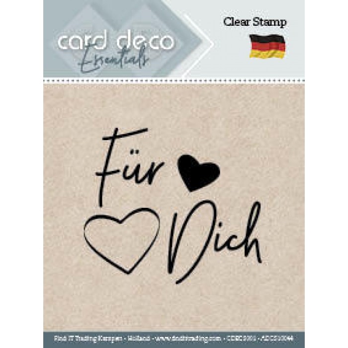 Fur Dich - Card Deco Essentials - Text Clear Stamp 