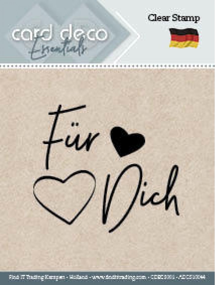 Fur Dich - Card Deco Essentials - Text Clear Stamp