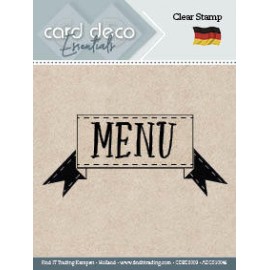 Menu - Card Deco Essentials - Text Clear Stamp