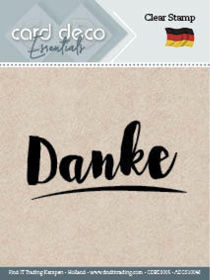 Danke - Card Deco Essentials - Text Clear Stamp