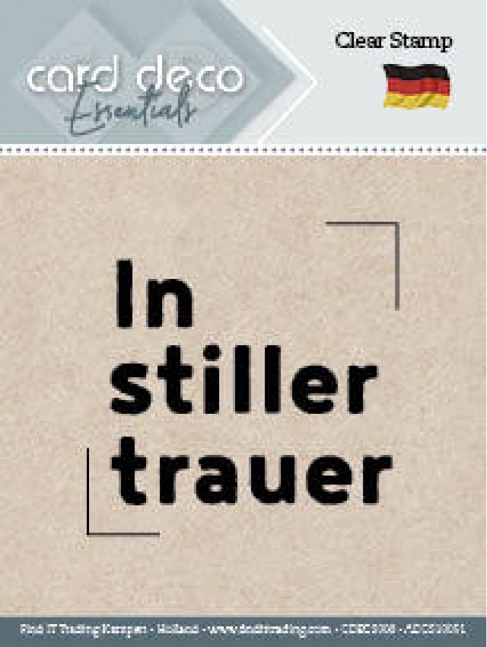 In Stiller Trauer - Card Deco Essentials - Text Clear Stamp