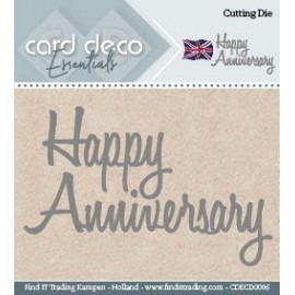 Card Deco Cutting Dies Happy Anniversary