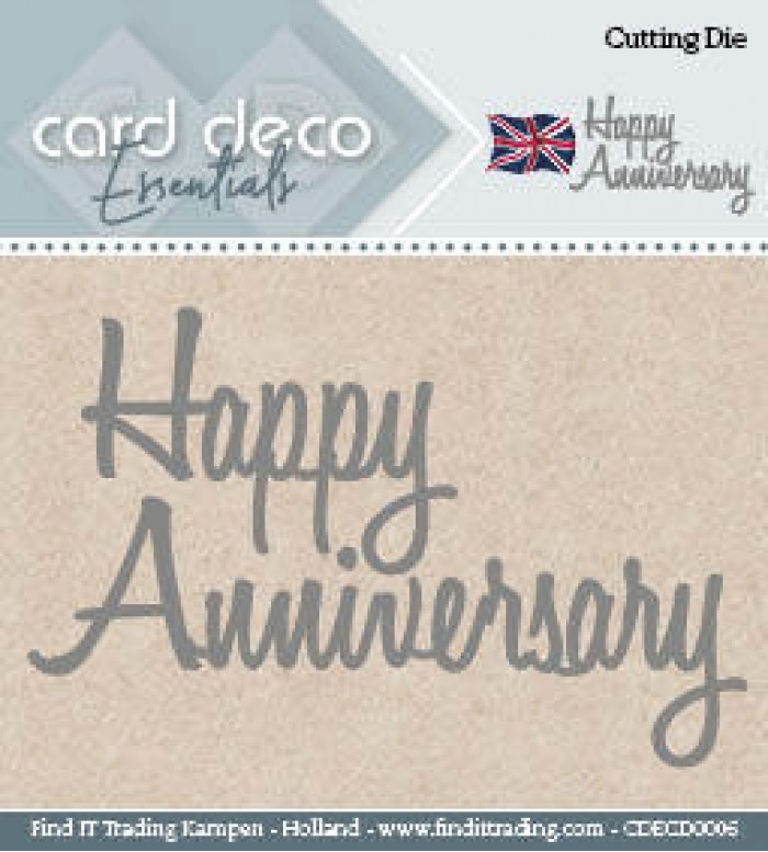 Card Deco Cutting Dies Happy Anniversary