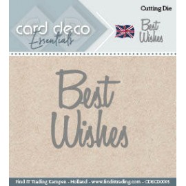 Card Deco Cutting Dies Best Wishes