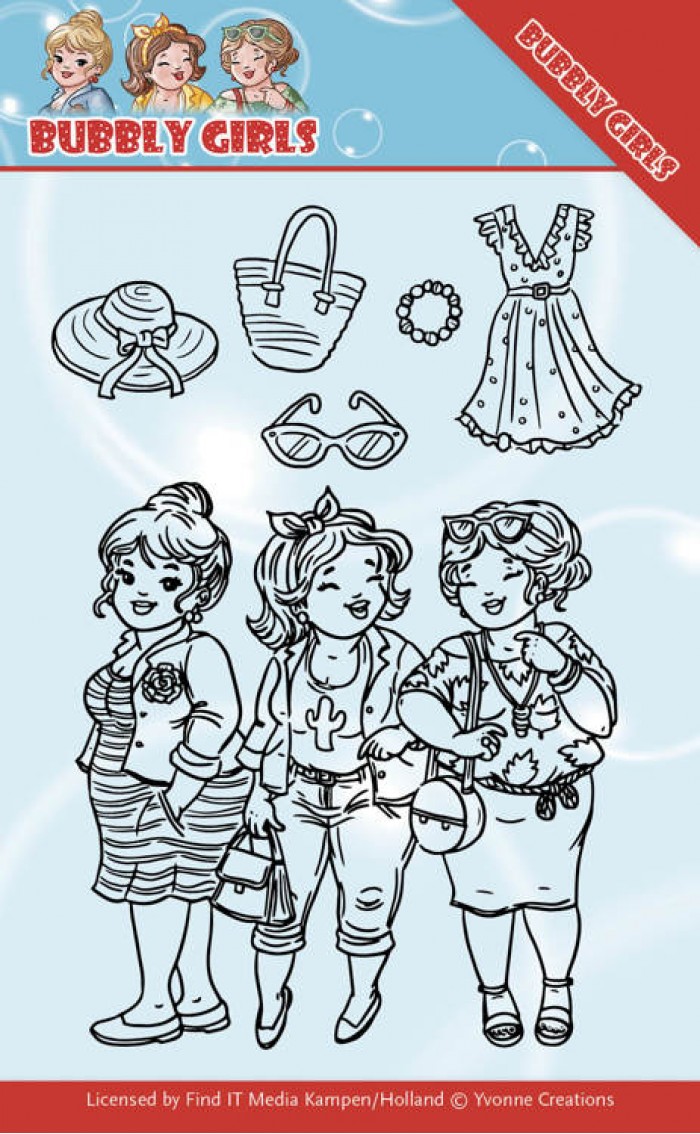 Girlfriends - Bubbly Girls - Clear Stamps - Yvonne Creations