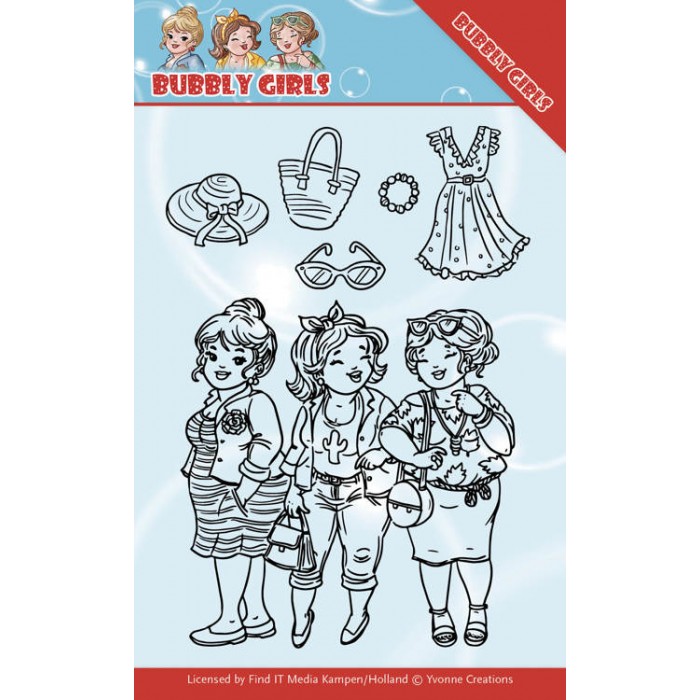 Girlfriends - Bubbly Girls - Clear Stamps - Yvonne Creations 
