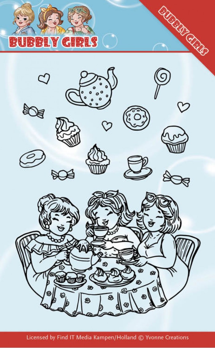 Tea Party - Bubbly Girls - Clear Stamps - Yvonne Creations