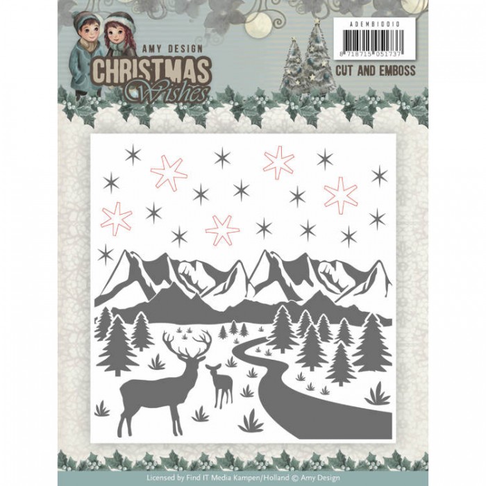 Christmas Wishes - Cut & Embossing Folder - Amy Design