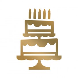 Tiered Cake Hotfoil Mini Stamp (1pc) (35 x 48mm | 1.3 x 1.8in)