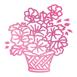 C'est La Vie Hotfoil Stamp Basket of Flowers