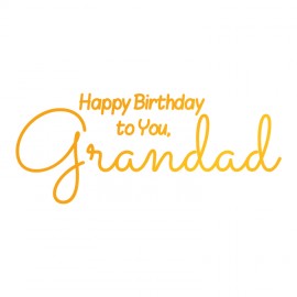 Grandad's Birthday Hotfoil Stamp (75 x 31mm | 2.9 x 1.2in)