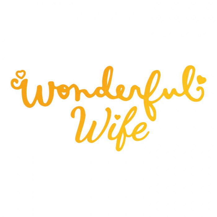 Wonderful Wife Hotfoil Stamp (74 x 32mm | 3 x 1.3in)