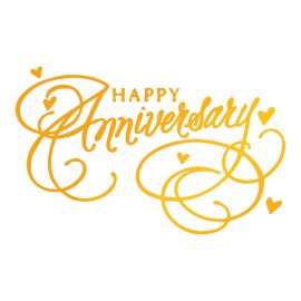 Happy Anniversary Hotfoil Stamp (80 x 50mm | 3.2 x 2in)